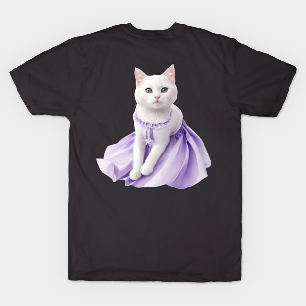 Beautiful cat wearing purple dress by Luckymoney8888